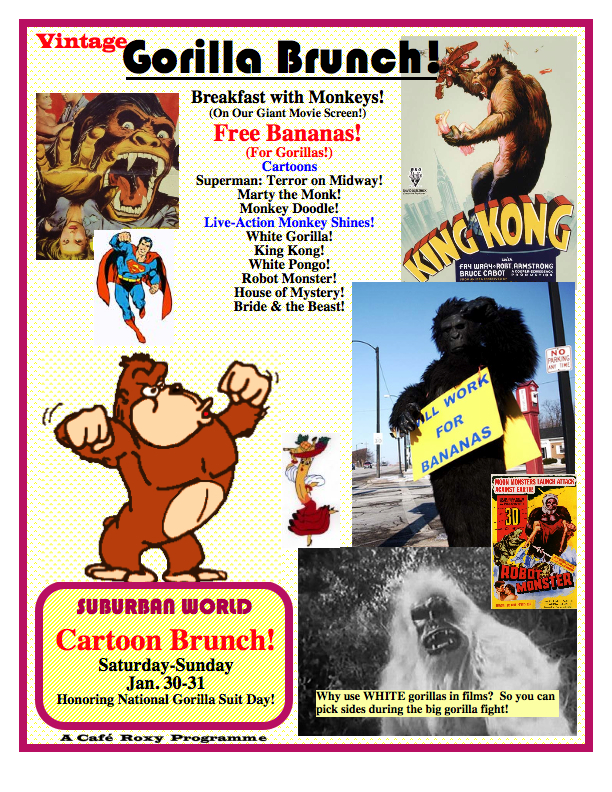 Gorilla Cartoon Poster