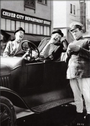 Edgar with Laurel and Hardy